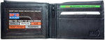 #P51208 Paul & Taylor Mens RFID Protected Genuine Leather BiFold Wallet Center ID Flap 12 Credit Card Slots 3 Hidden Pocket 2 Zipper Compartment Divided Currency Compartment Key Holder