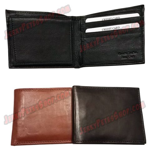 #62317 RFID Protected Leather BIFOLD Wallet, Removable ID Holder With 2 ID Slots & 7 Credit Card Slots