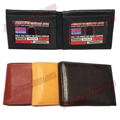 #3322 BIFOLD Leather Wallet, 2 Flip Up IDs, 10 Credit Card Slots 