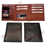 #62338 RFID Protected Leather BIFOLD Wallet, Also Know As The "Costanza" Wallet Or The "Businessman" Wallet, 1 Regular ID Window Slot & 1 Oversize ID Window Slot, 20 Credit Card Slots & 3 Large Pockets