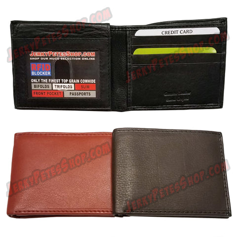 #62367 RFID Protected Leather BIFOLD Wallet, 1 FLip Up Window Slot, 12 Credit Card Slots & 2 Pockets
