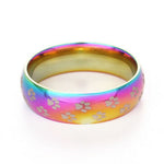 Stainless Steel Rainbow Paw Print Rings